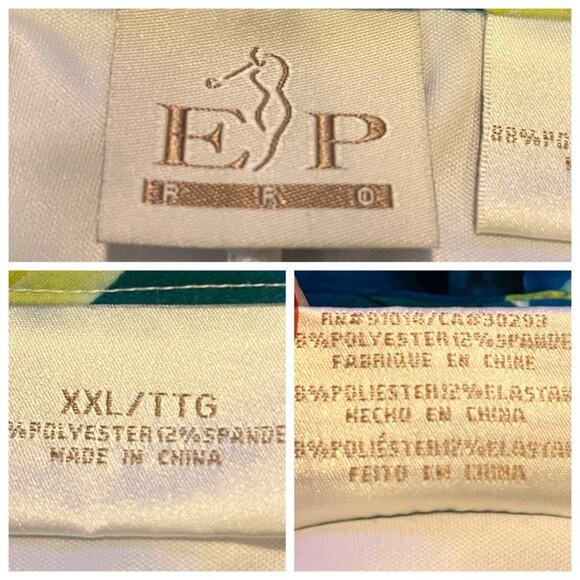 EP PRO Skort Golf Athletic Pockets Blue Yellow Floral Women’s Plus Size XXL - Picture 8 of 9